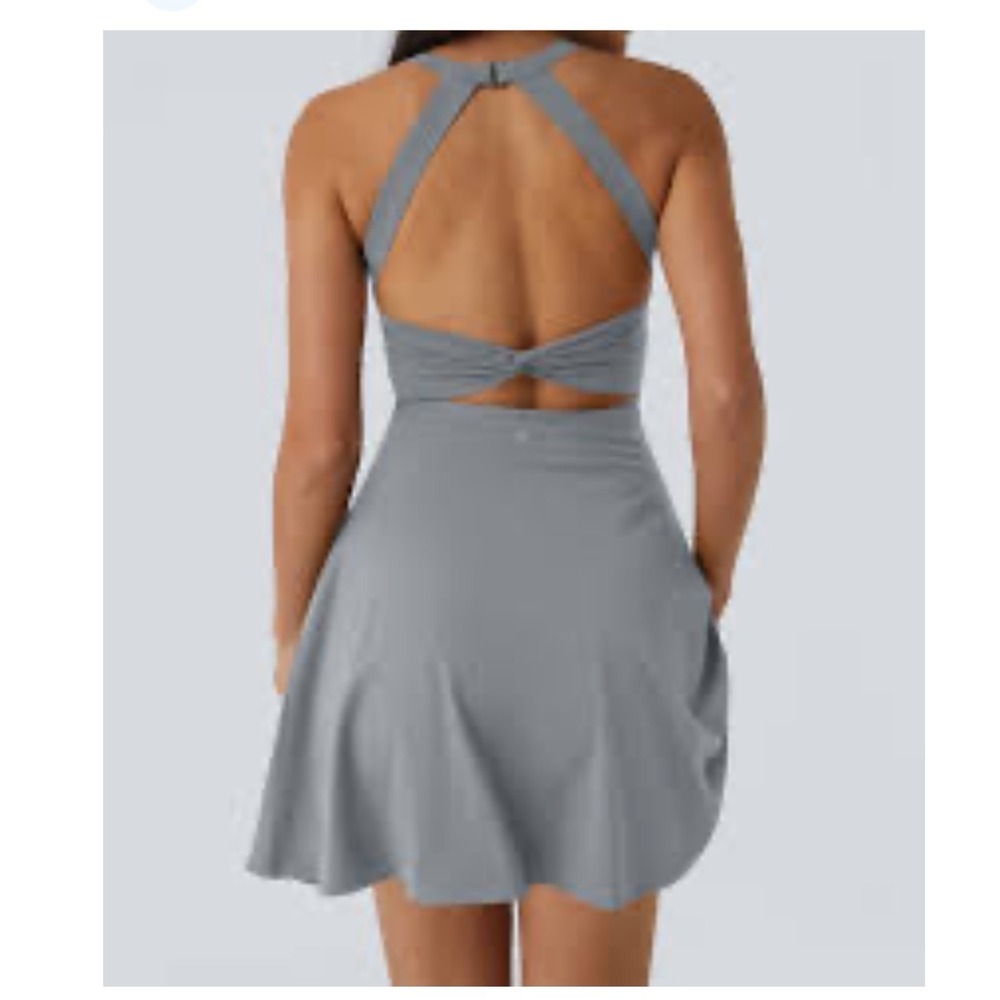 HALARA SoflyZero Airy Twisted Back Dance Active Dress XL Pickleball